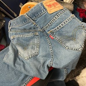 Levi button down 501 jeans